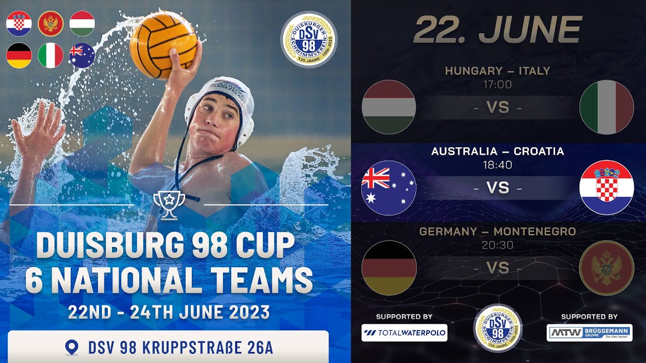 AUS vs CRO -- Duisburg 98-Cup - 6 Nationen U15 Wasserball Cup