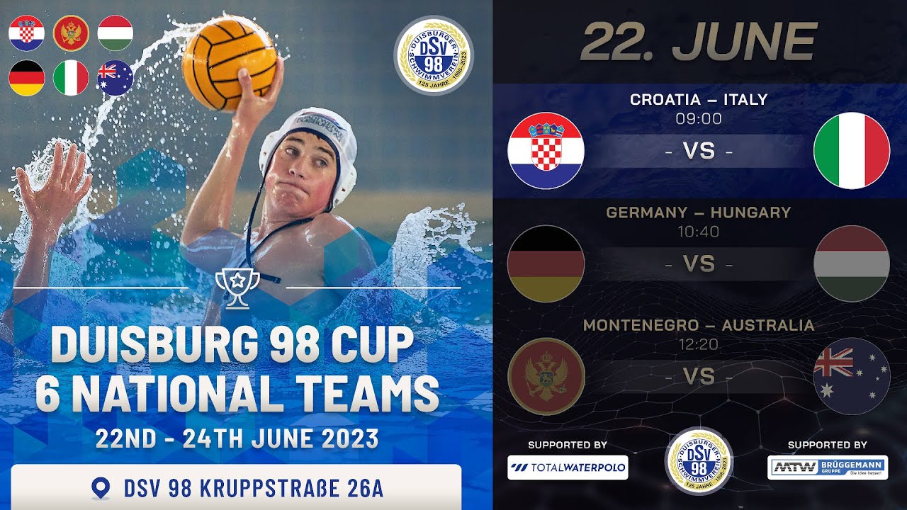 CRO vs ITA -- Duisburg 98-Cup - 6 Nationen U15 Wasserball Cup